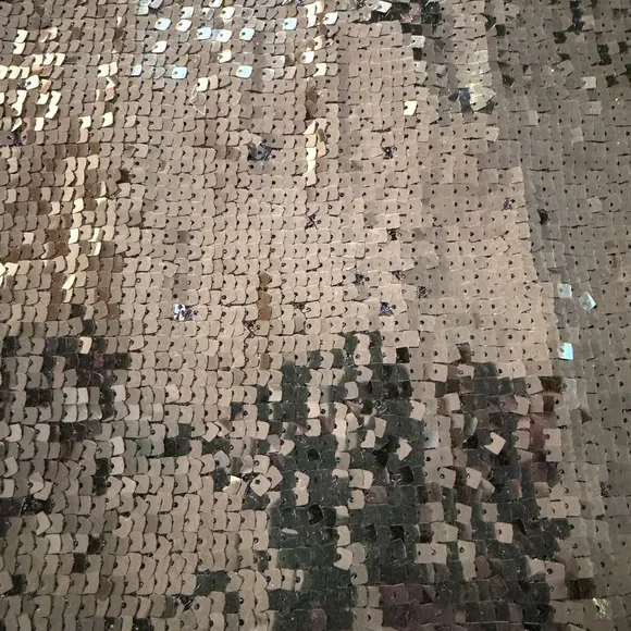 Zara Moss Green Sequin Midi Skirt XS Party Night Out Glam - Picture 4 of 8